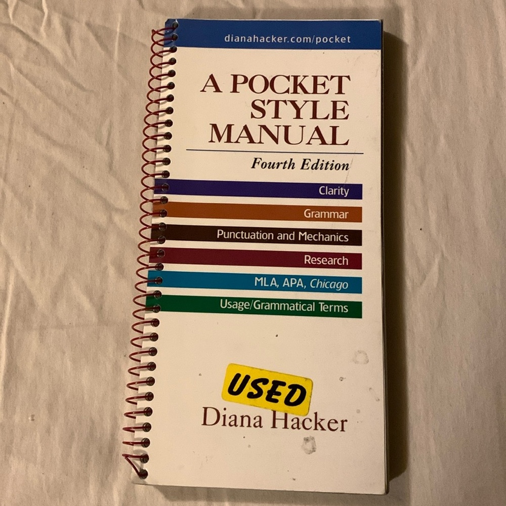 Used “Pocket Style Manual” fourth edition by Diana Hacker.
